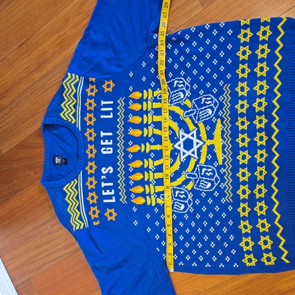 Hanukkah "Let's Get Lit" Sweater - Picture 4 of 6